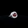 Bông tai kim cương halo vuông bo tròn gắn 2 viên Spinel đỏ - Deam Diamond - Hình ảnh 3