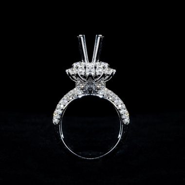 Vỏ nhẫn kim cương vàng trắng – Deam Diamond