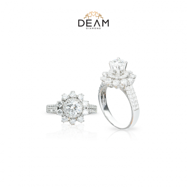 Nhẫn kim cương gắn viên chủ 5.4 ly – Deam Diamond