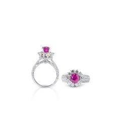 Vỏ nhẫn gắn viên Ruby hồng – Deam Diamond